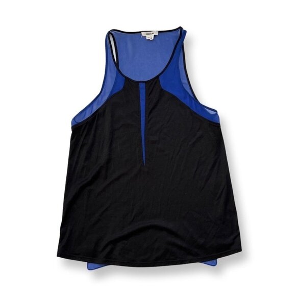 Helmut Lang sheer cobalt and liquid black top size S - Picture 1 of 3